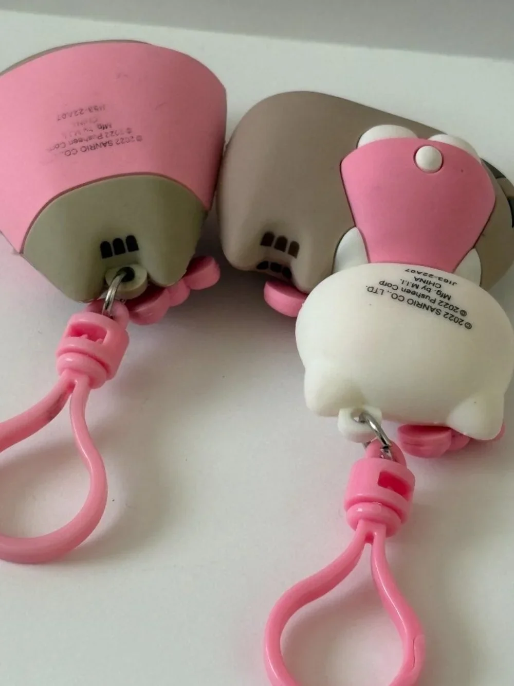 Hello Kitty X Pusheen Clip Figural Keyring Keychain Bag Backpack Lot of 2 Sanrio